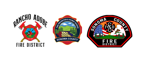 Sonoma County, Rancho Adobe, and County of Sonoma Fire Prevention Logos