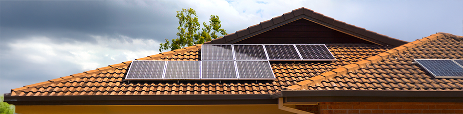 rooftop solar panels on a house