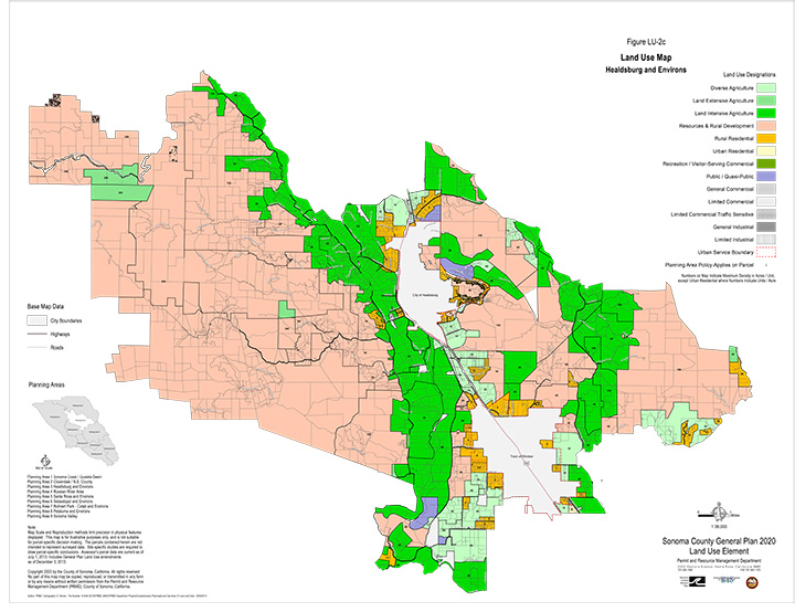 Map LU2c Land Use Plan Map: Healdsburg and Environs