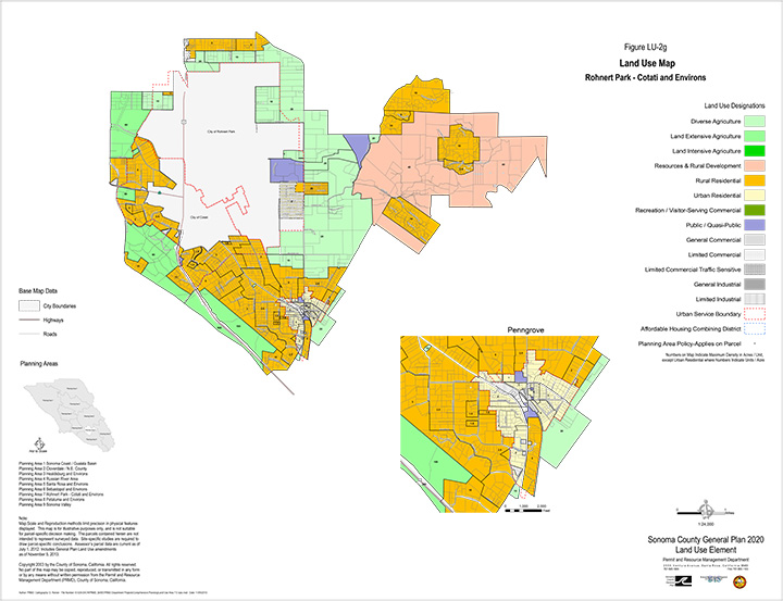 Map LU2g Land Use Plan Map Rohnert Park-Cotati and Environs