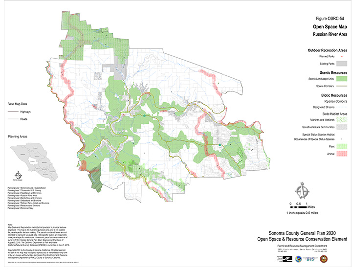 Map OSRC5d Open Space Plan Map Russian River Area