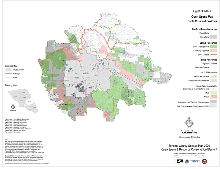 Map OSRC5e Open Space Plan Santa Rosa and Environs