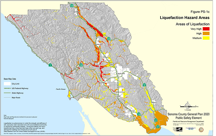 Map PS1c Liquefaction Hazard Areas