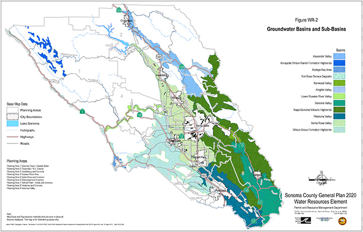 Map WR2 Groundwater Basins and Subbasins