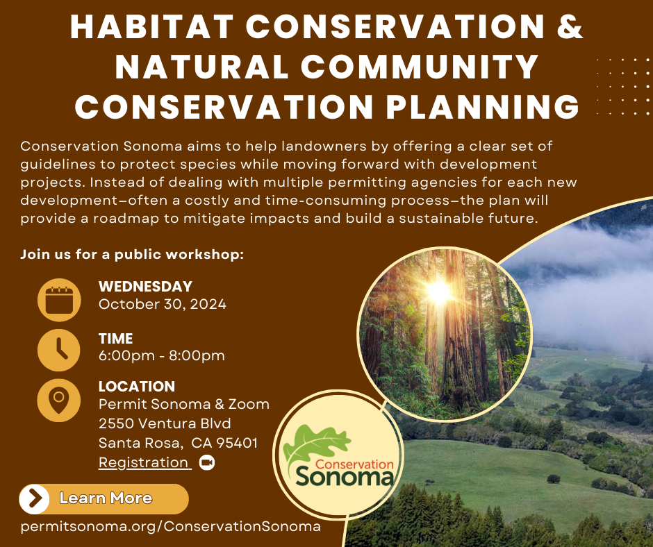 conservation Sonoma Public Workshop Invite